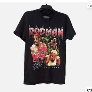 Dennis Rodman T Shirt Medium Adult Short Sleeve 100% Cotton Vintage